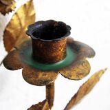 Old candlestick mirror gilded with leaf