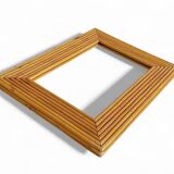 French Riviera Rattan Mirror in the Style of Vivai del Sud, France, 1960s