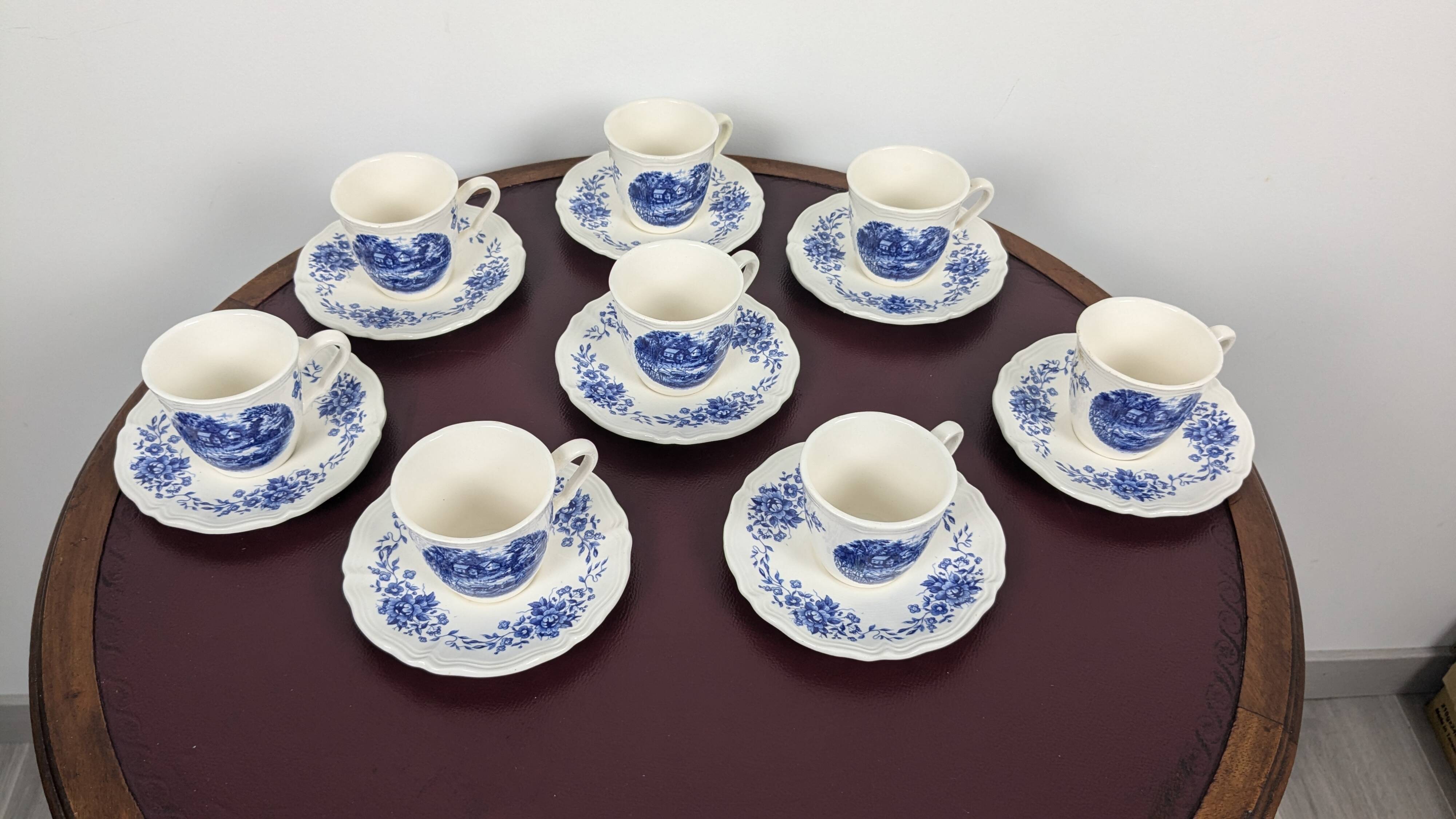 16-piece ceramic coffee set from Sarreguemines