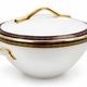Saint-Amand Fribourg table service in midnight blue and gold, 45 pieces.