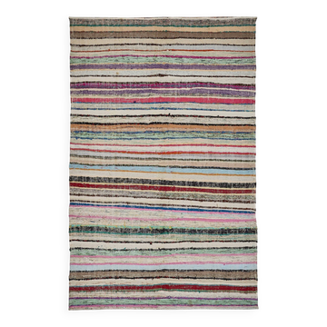 Turkish Handwoven Flatweave Chaput Kilim 187 cm x 294 cm