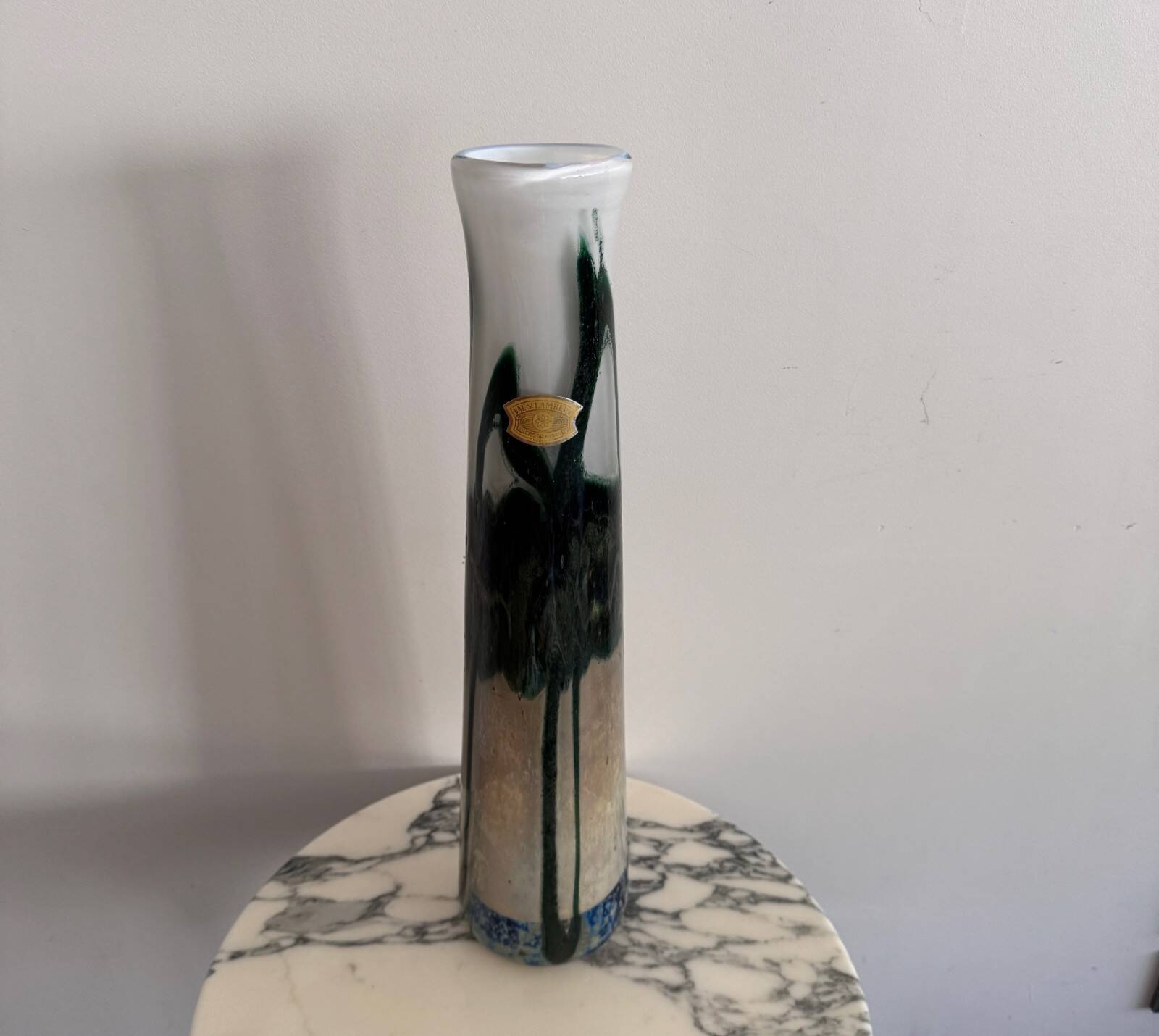 Multi-layered glass vase by Val-Saint-Lambert 20th century