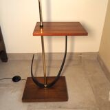 Scandinavian floor lamp in teak and metal from the 1960s-1970s