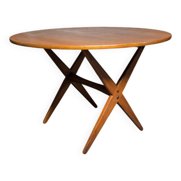 Table évolutif scandinave vintage teck années 70