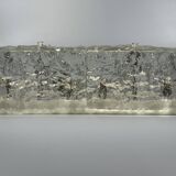 1960s 1970s Ice Glass Flush Mount Plafoniere by Kalmar Franken KG Austria