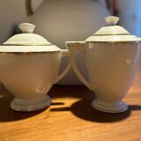 Sucrier et pot à lait en Porcelaine de limoge