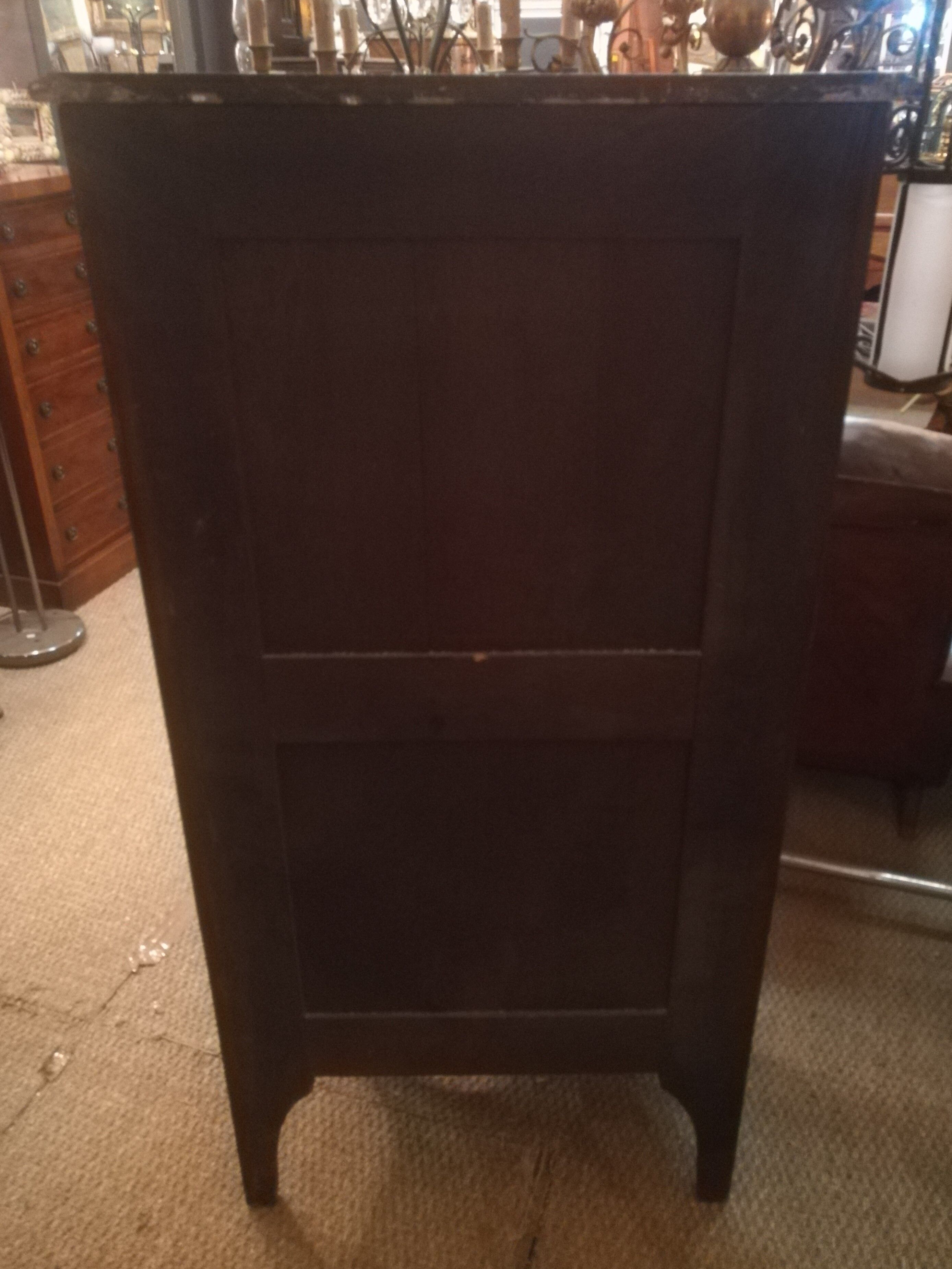 19th-century secretary in marquetry and marble