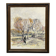 Oil painting by Alexander Michael of an autumn walk in a park, 1969.