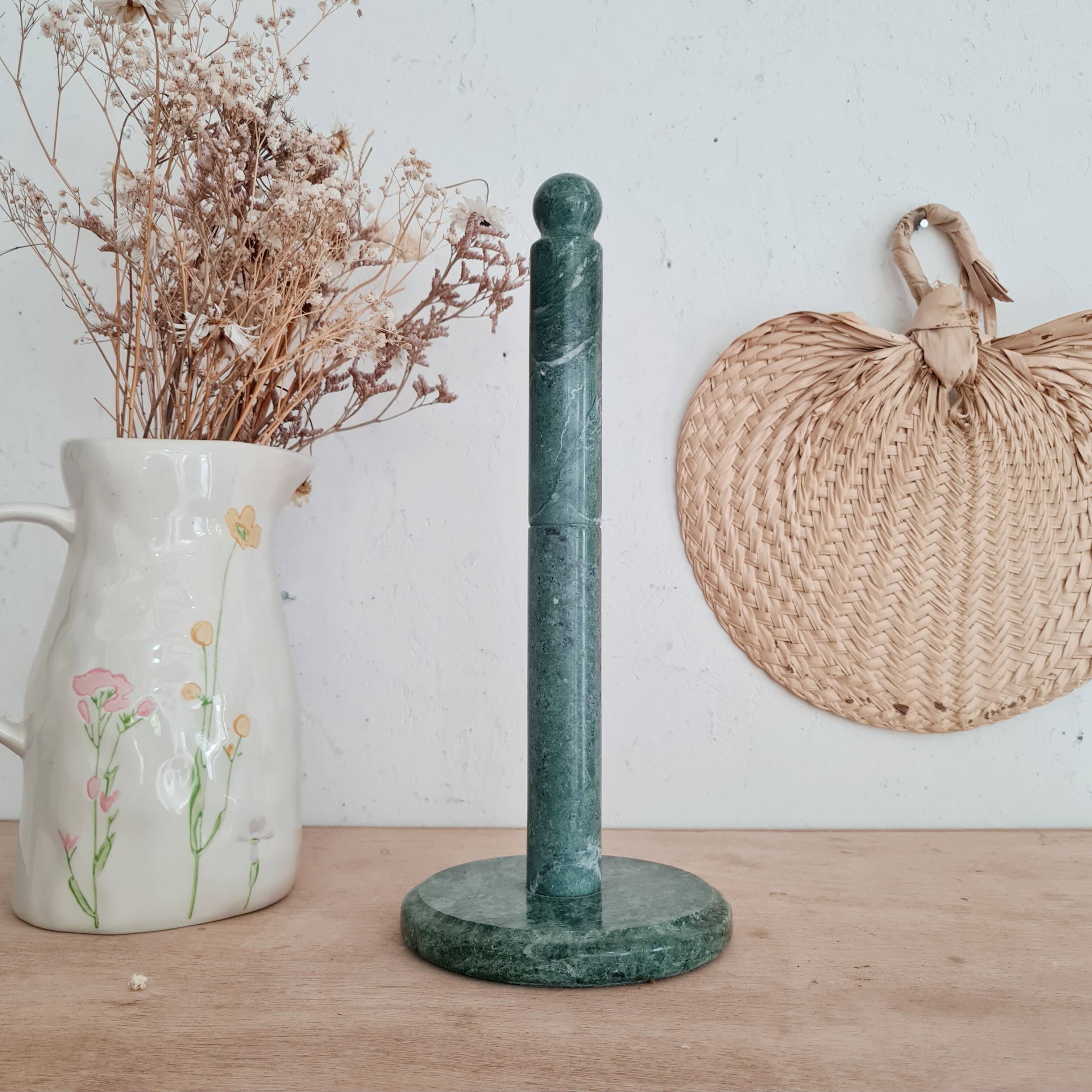 Paper towel roll - green marble base for paper
