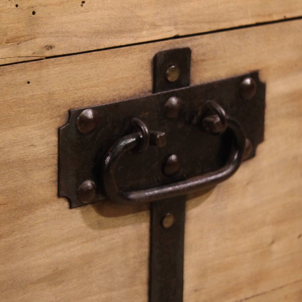 Large wooden trunk from the 20th century