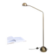 Lampadaire vintage Hustadt à 2 têtes flexibles, laiton mat