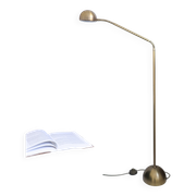 Lampadaire vintage Hustadt à 2 têtes flexibles, laiton mat