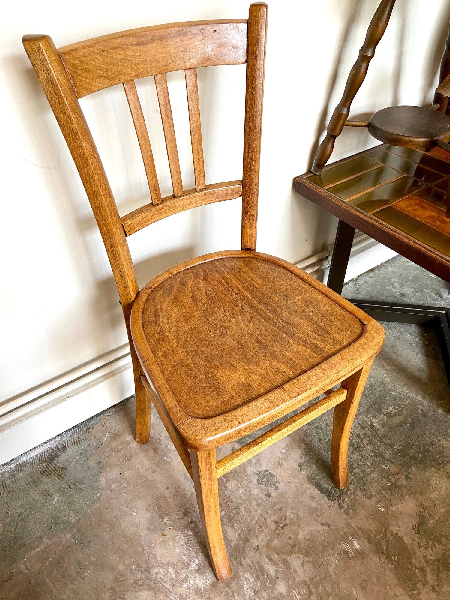 Bistro chair in light wood
