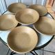 Lot de 6 assiettes creuses en grès mat années 70