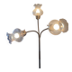 Floral floor lamp with 3 branches