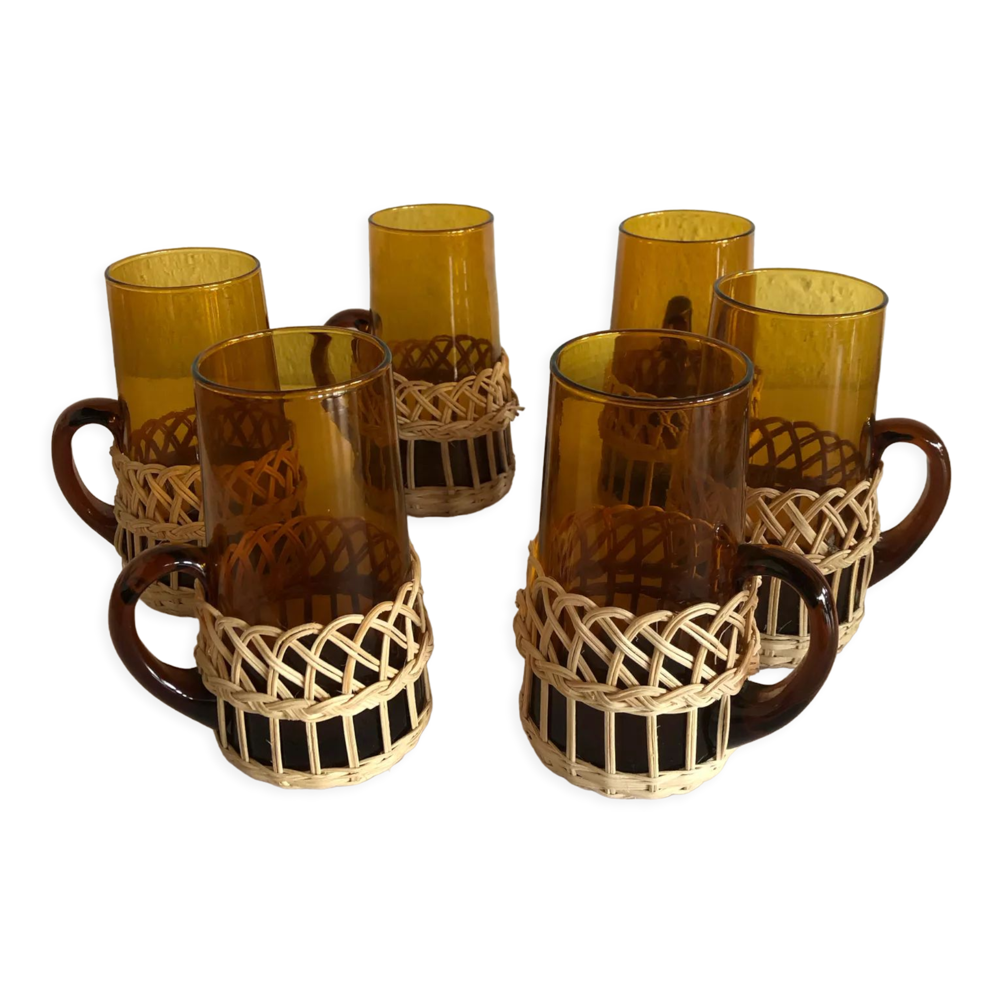 Verre  chope à orangeade années 60