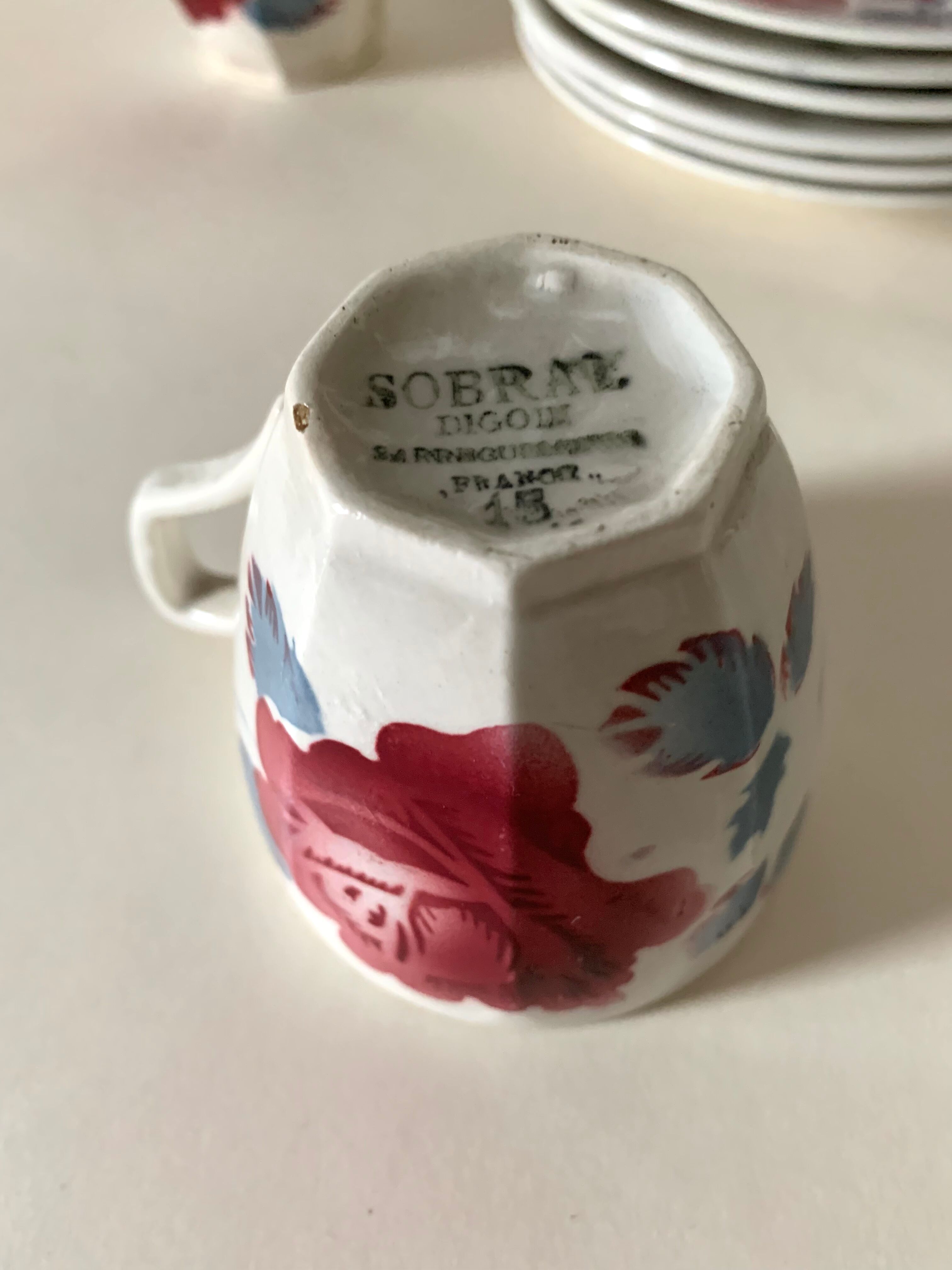 6 digoin coffee cups