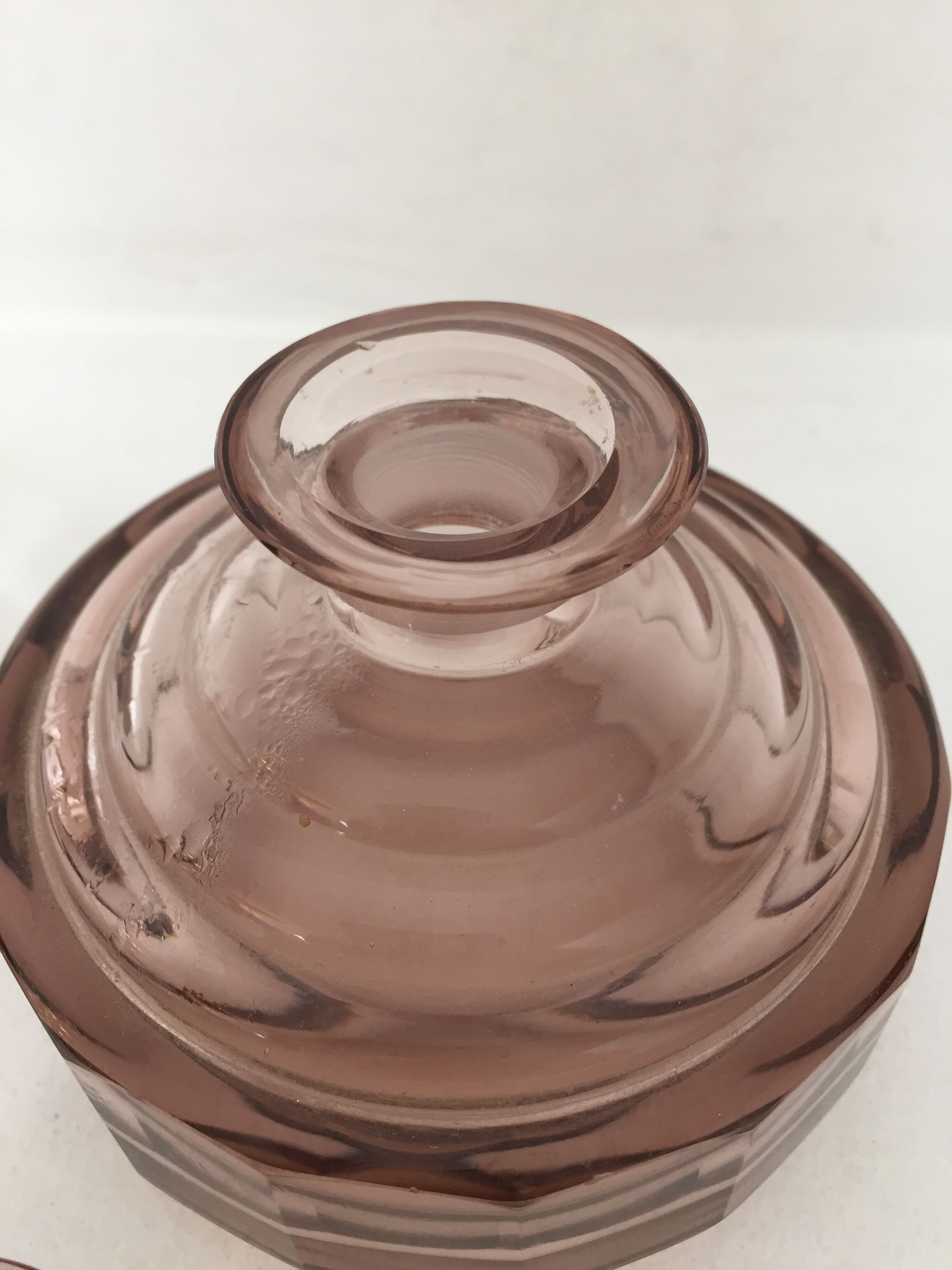 Duo Czech crystal bottles, 1950