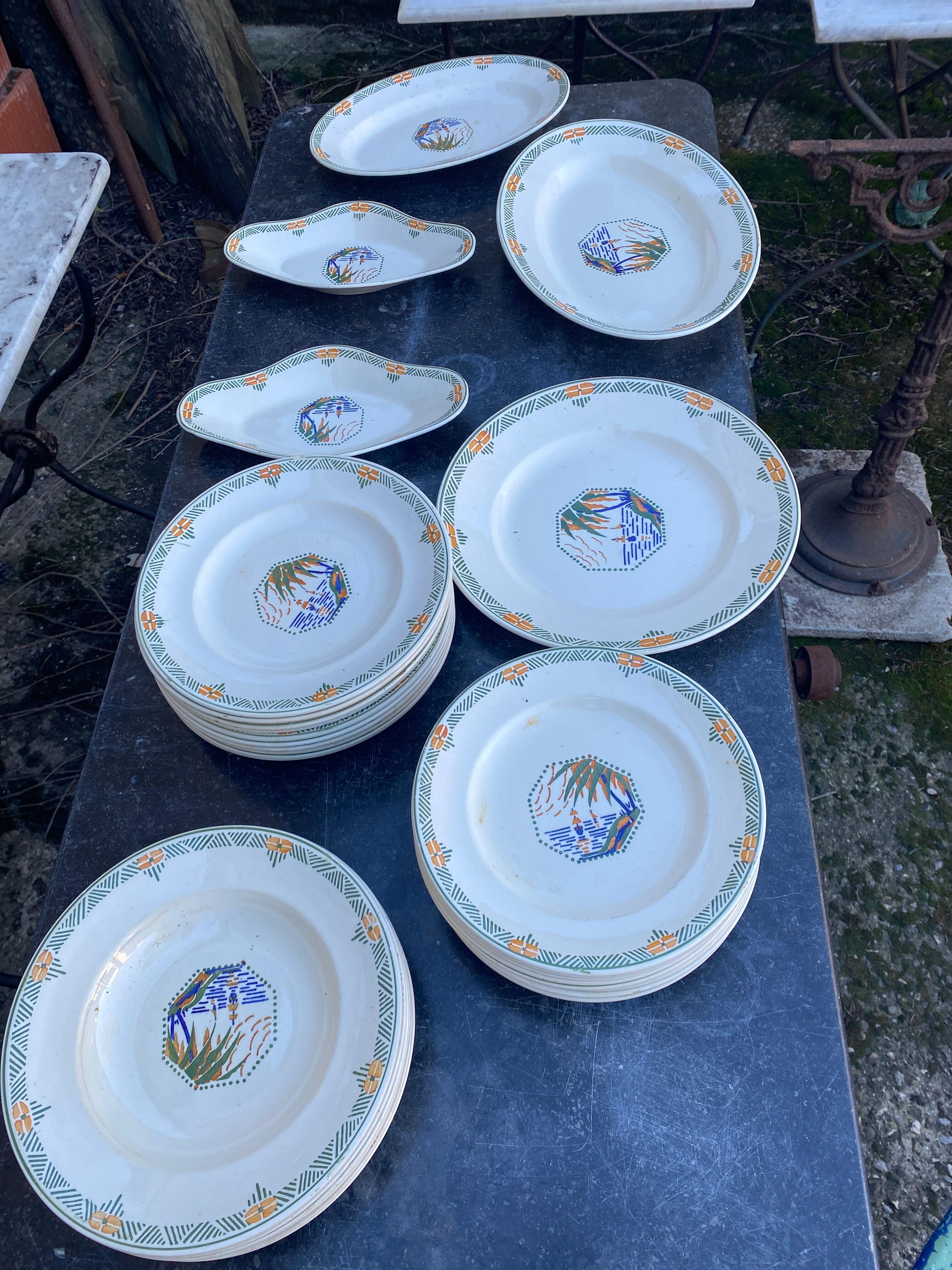 Tableware service Longwy Frejus