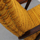 Fauteuil des années 1950 jaune ocre