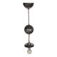 Vintage sphere pendant light in silver metal from the 70s