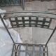 Suite of 6 iron garden chairs