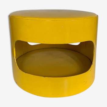 Yellow lacquered thermomoulded cardboard stool, Jean-Louis Avril