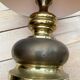 Vintage lamp with a bronze and gold brass ball base by Gura Leuchten.