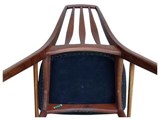 Set of 6 Danish chairs from Niels Koefoed Scandinavian EVA model 1960