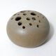 Old stoneware flower pick vintage design signed ball vase
