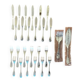Christofle Vendome shell, fish cutlery and serving cutlery