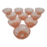 Lot de 10 coupelles style rosaline