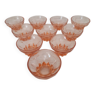 Set of 10 rosaline style cups