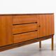1960s walnut enfilade, designed with clean lines, restored.
