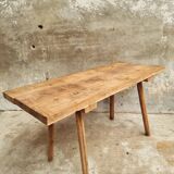 Antique butcher's table, work table, dining table, side table, oak