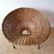 Wicker armchair years 60 tripod