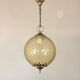 Amber glass pendant light