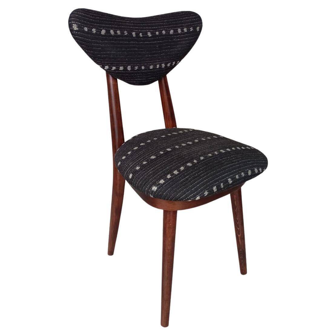 Chaise en tissu noir perennials dotty, europe, années 1960