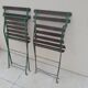 Paire de chaises de bistrot  jardin pliable ancienne