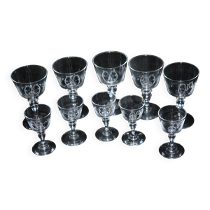 ensemble de 10 verres