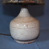 Vintage sandstone lamp and wool lampshade