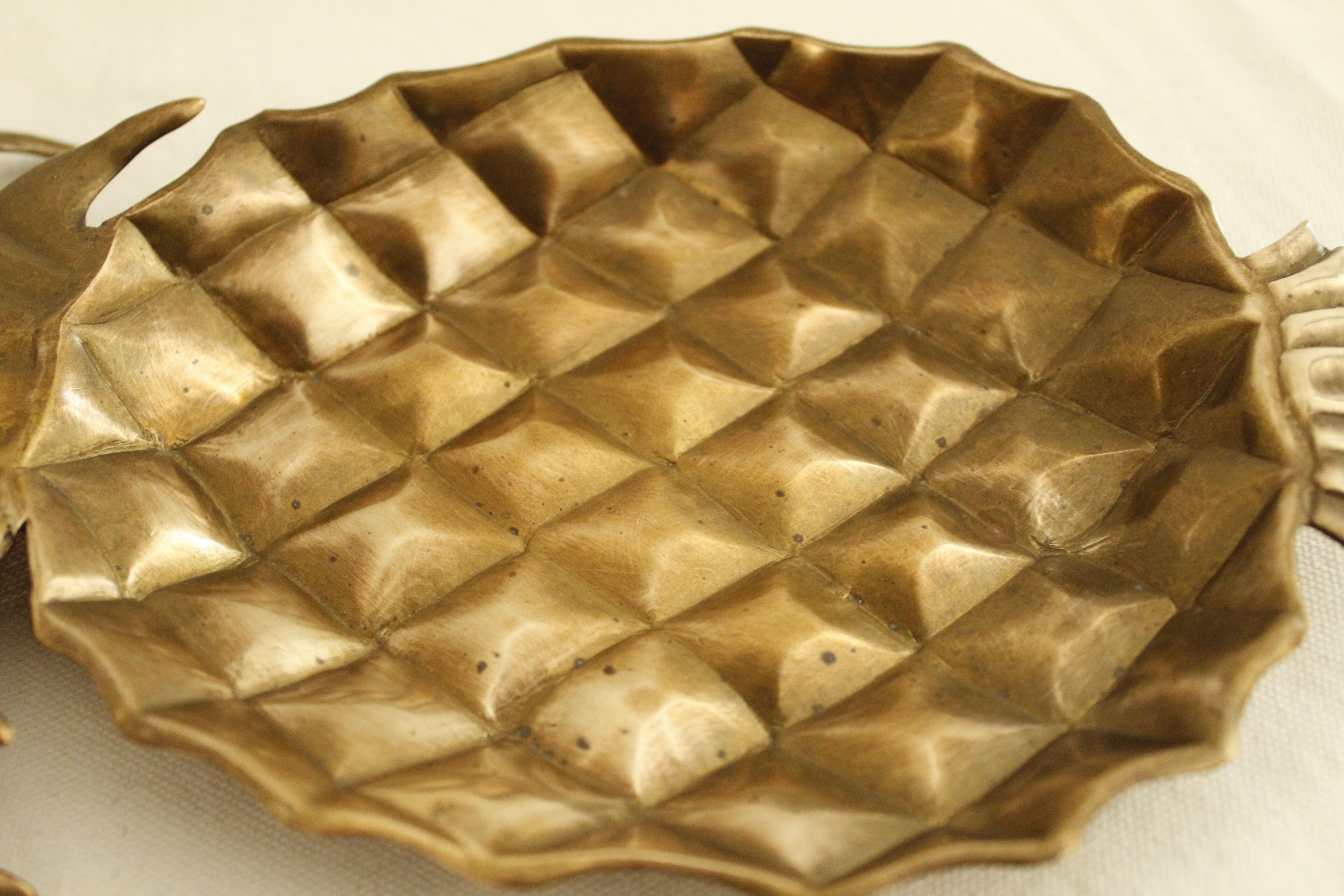 Tidy vintage pineapple brass