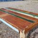 Table à manger en teck polychrome pour 8 à 10 pers