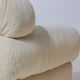 Elegant Italian lounge chairs in cream coloured fabric, 1970s