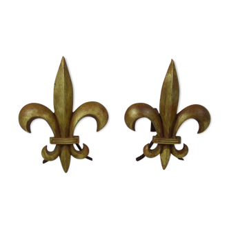 Chenet fireplace bronze fleur de lys