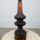 Brutalist wooden lamp 70s by Temde Leuchten