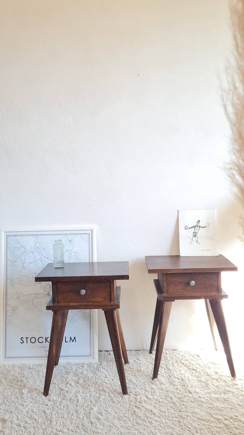 Paire de chevets scandinave années 60