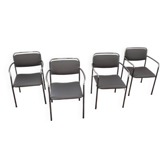 Ensemble de 4 chaises vintage de l'époque rda - 'palast der republik', 1970
