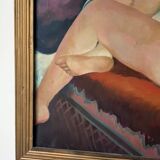 Large Nude Oil Painting on Canvas by Charles Melikoff - XX Century Art - Belgium
