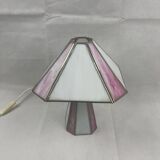 White and pink glass paste lamp